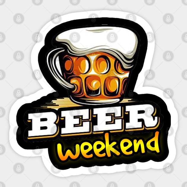 Beer weekend. Sticker by Cervezas del Zodiaco